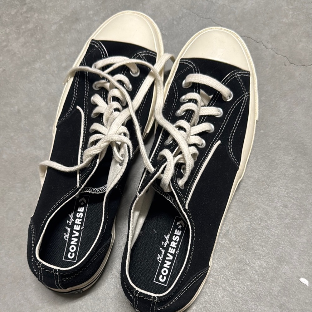 Classic Black and White Canvas Sneakers